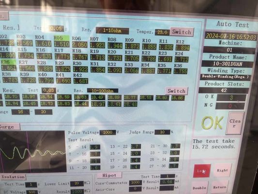 WIND-ATS-300 Máquina de enrolamento de motor AC DC Painel de ensaio de armadura de estação dupla fornecedor
