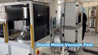 Como testar o estator do motor do drone sob condições de vácuo